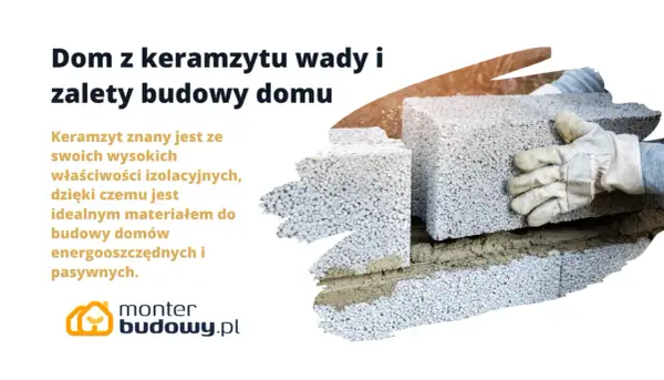Budowa domu z keramzytu: wady i zalety. Blok z keramzytu w rękawicy budowlanej.