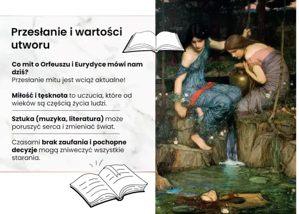 Dwie kobiety nad wodą, nawiązanie do mitu o Orfeuszu i Eurydyce. Miłość, tęsknota i sztuka poruszają serca.