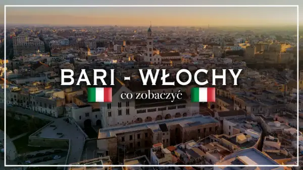 Widok na Bari we Włoszech. Poznaj bari atrakcje, od starówki po nowoczesne budynki, w blasku zachodzącego słońca.