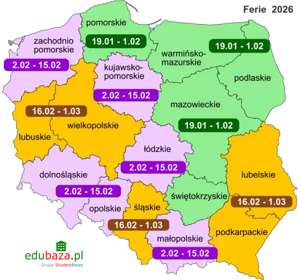 Kiedy ferie w Świętokrzyskiem 2026? Terminy i pomysły na zimę!