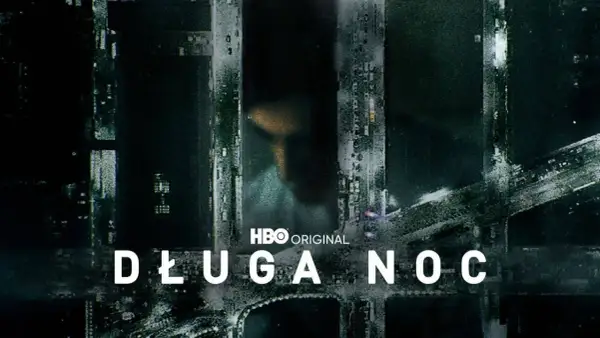 Długa noc, piosenka z HBO Original. Mroczne miasto nocą, światła ulic i budynków tworzą atmosferę tajemnicy.