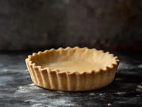 Tom pajdegsform redo för fyllning. Ett perfekt pajdeg recept är grunden för en lyckad paj.