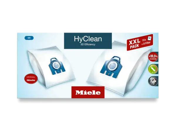 Oryginalne worki do odkurzaczy Miele HyClean XXL. Miele to renomowana firma produkująca wysokiej jakości sprzęt AGD.