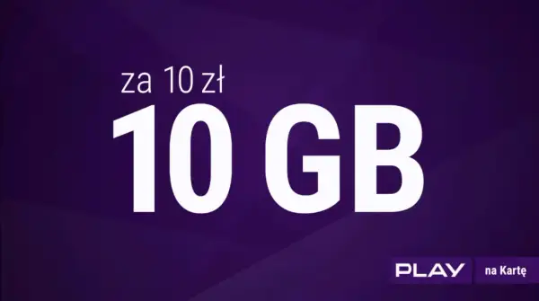 Czy 10 GB internetu to dużo? Oferta PLAY na Kartę: 10 GB za 10 zł.