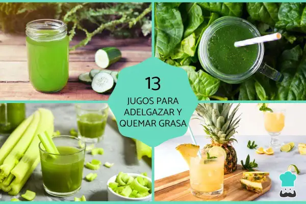 Batidos verdes y amarillos, ideales como jugo verde para bajar de peso. Ingredientes frescos como pepino, apio y piña.