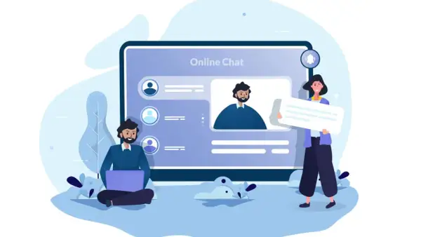Ludzie korzystają z popularnego komunikatora internetowego, by rozmawiać online.