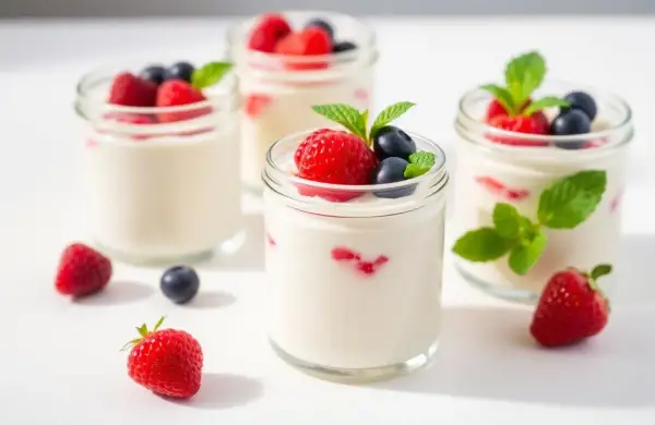 Panna cotta aux fruits rouges, une gourmandise légère. Les panna cotta calories sont faibles avec ces fruits frais.
