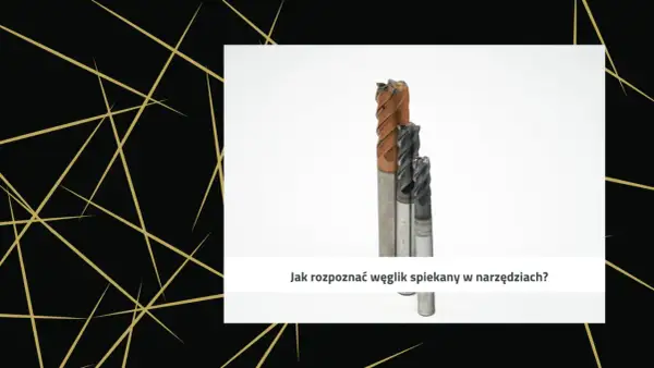 Trzy frezy metalowe, jeden z brązową powłoką. Dowiedz się, jak rozpoznać węglik spiekany w narzędziach.