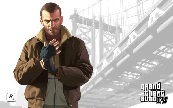 Niko Bellic z GTA IV, gotowy na polskie przygody. Spolszczenie gry ułatwi Ci zanurzenie się w historii.