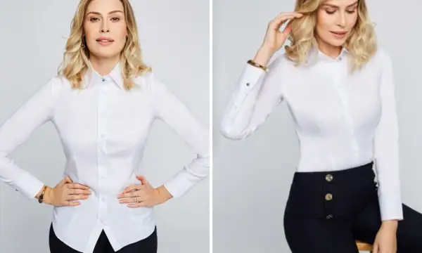 Elegancka biała koszula damska, idealna do pracy i na co dzień. Dowiedz się, jak nosić białą koszulę damską, by wyglądać stylowo.
