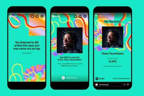 Spotify Wrapped shows a top artist, Teezo Touchdown, with 6,342 minutes listened. Don't miss your Spotify Wrapped deadline!