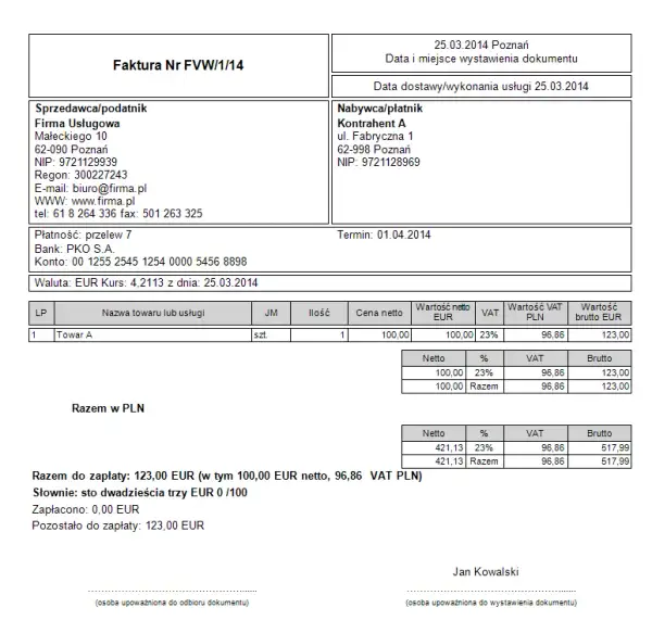 Przeliczanie faktur w euro na PLN: kursy VAT i PIT/CIT - poradnik