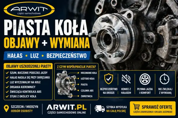 Wymiana piasty w samochodzie: objawy uszkodzenia, hałas, luz i bezpieczeństwo. ARWIT.PL - części samochodowe.