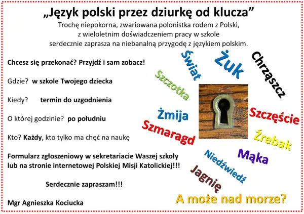 Nauka polskiego dla dzieci: przygoda z językiem polskim przez dziurkę od klucza. Zaprasza polonistka z pasją.