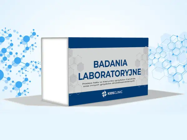 Badania laboratoryjne posiewu kału w kierunku grzybów Candida, pomocne w diagnostyce kandydozy.