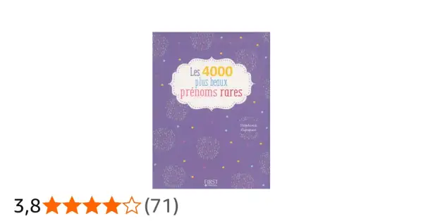 Couverture du livre "Les 4000 plus beaux prénoms rares", une mine d'inspiration pour trouver le prénom scolastique parfait.