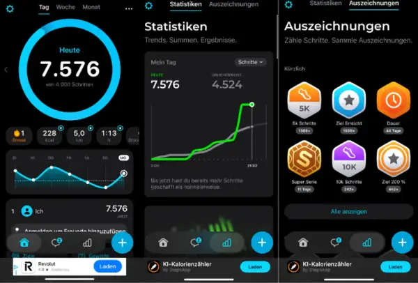 Schritte zählen, Ziele erreichen und Auszeichnungen sammeln – die beste Sport App für deinen Fortschritt.
