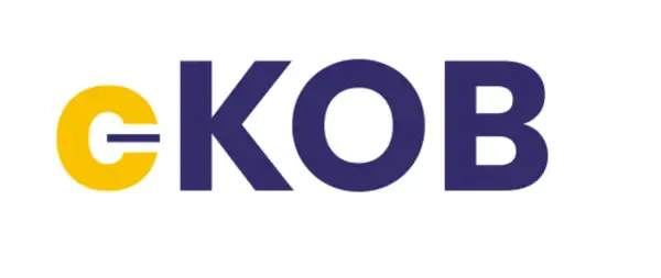 Logo eKOB. To jest książka obiektu budowlanego, która zawiera informacje o budynkach.
