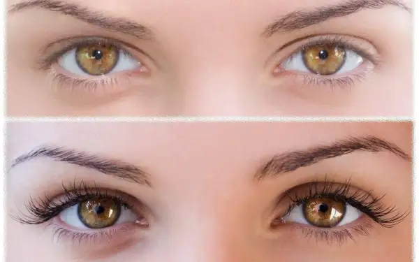 Prima e dopo: ciglia naturali e ciglia con extension. Scopri come pettinare le extension ciglia per un look impeccabile.
