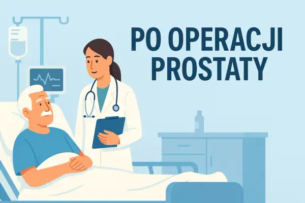 Lekarz rozmawia z pacjentem po operacji prostaty. Czy po operacji prostaty można pić alkohol? Zapytaj lekarza.