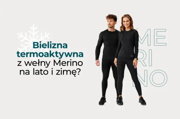 Para w czarnej bieliźnie termoaktywnej z wełny merino.