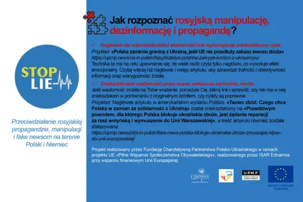 Jak rozpoznać rosyjską manipulację, dezinformację i propagandę? Zniekształcone cytaty i nagłówki to częste techniki.