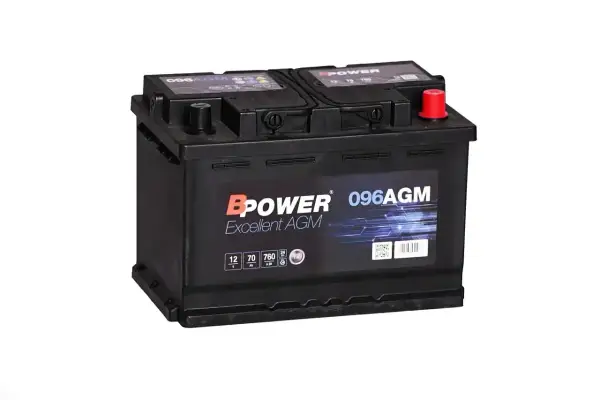 Akumulator BPOWER 096AGM Excellent AGM, 12V, 70Ah, 760A. Niezawodny efb do Twojego auta.