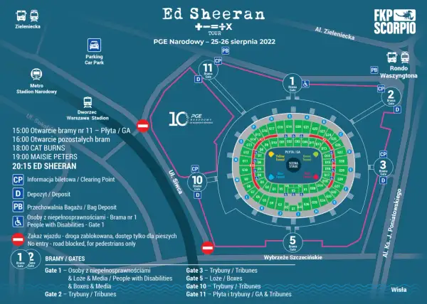 Ile trwa koncert Eda Sheerana? Pełny harmonogram i porady