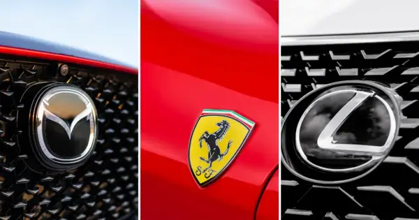 Logo Mazda, Ferrari i Lexus. Trzy ikony motoryzacji, które budzą emocje i pożądanie.