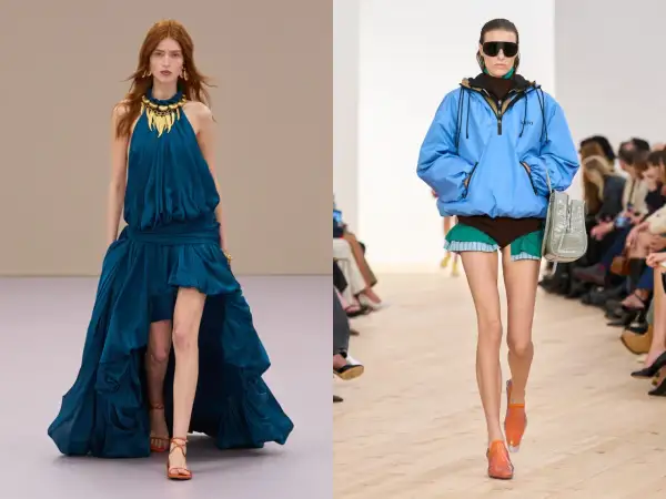 Moda da passerella: come abbinare scarpe arancioni con abiti eleganti o casual.