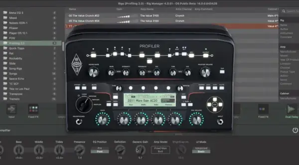 Kemper Profiler, der Nachfolger für Gitarristen, mit Rig Manager Software.