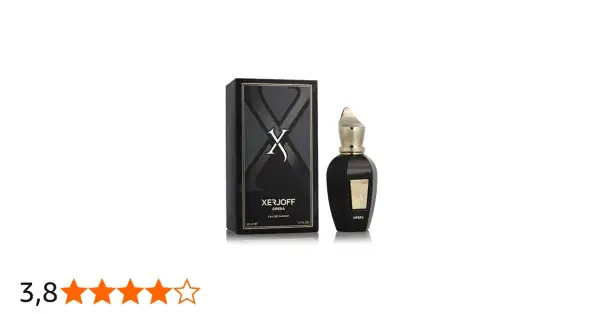 Elegancki flakon i pudełko perfum Xerjoff Opera. Złote detale i czarne wykończenie podkreślają luksusowy charakter.
