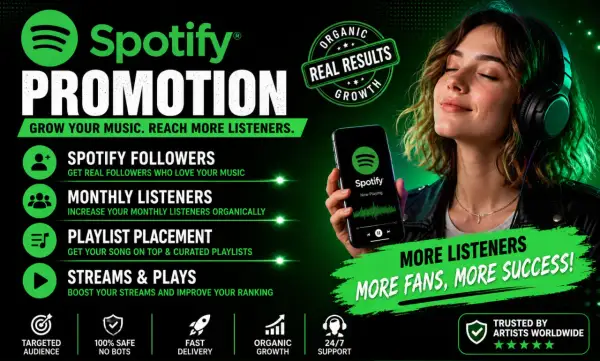 Learn how to promote a Spotify playlist to gain followers, monthly listeners, and streams. Organic growth for more fans and success.