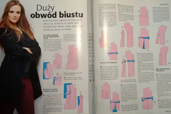Jak poszerzyć bluzkę w biuście: porady krawieckie i schematy wykrojów, jak dopasować odzież do większego biustu.