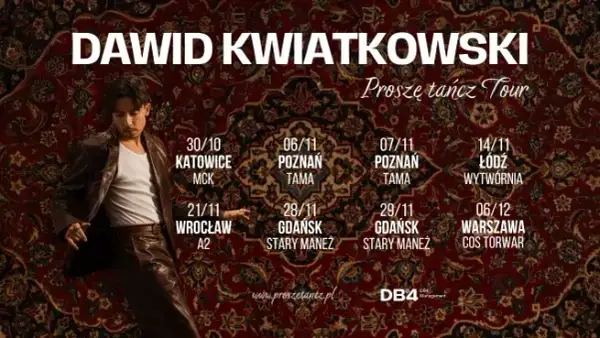 Ceny biletów Dawida Kwiatkowskiego 2026: Ile kosztuje Meet & Greet?