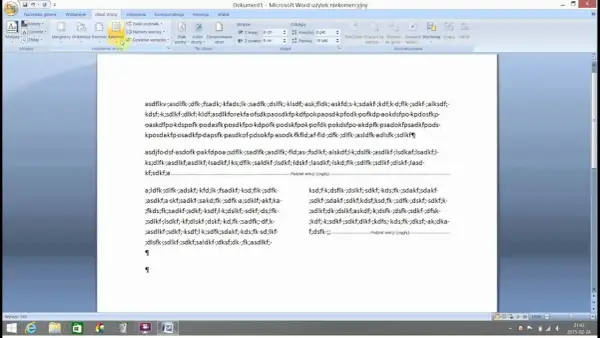 Jak podzielić stronę w Wordzie na 4 sekcje i uniknąć chaosu w layoutach