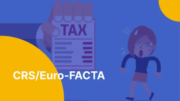 Przerażona osoba ucieka przed podatkami. CRS/Euro-FACTA - co to za nowe obciążenie?