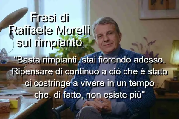 Raffaele Morelli, con un sorriso sereno, ci invita a non lasciare che il passato diventi il rimpianto di qualcuno, ma a vivere il presente.