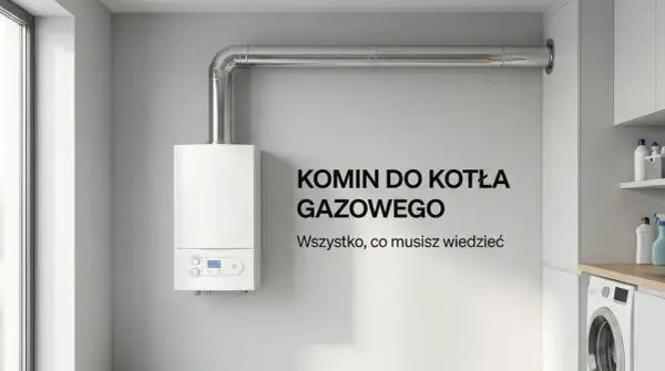 Nowoczesny piec gazowy z metalowym kominem. Dowiedz się, jaki komin do pieca gazowego wybrać, by zapewnić bezpieczeństwo i efektywność ogrzewania.
