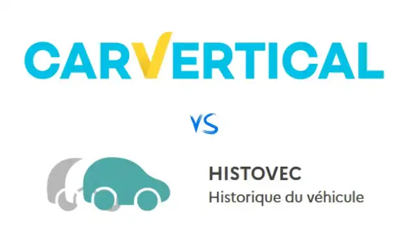 Comparaison entre CARVERTICAL et Histovec pour l'historique du véhicule.