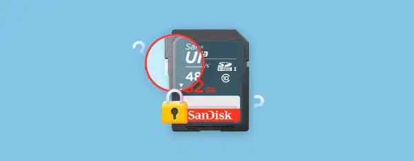 Carte SD SanDisk 32 Go avec cadenas, symbole de question. Mise à jour visiophone Extel ?