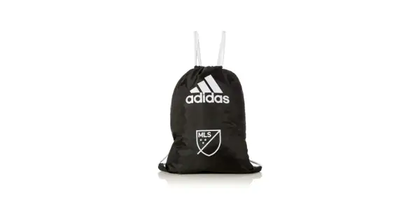 Sacca Adidas nera con logo MLS, perfetta per portare con te l'essenziale per il tuo allenamento.
