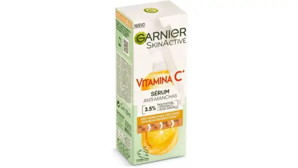 Sérum Garnier Skinactive Vitamina C anti-manchas con ácido salicílico, para una piel radiante en 6 días.