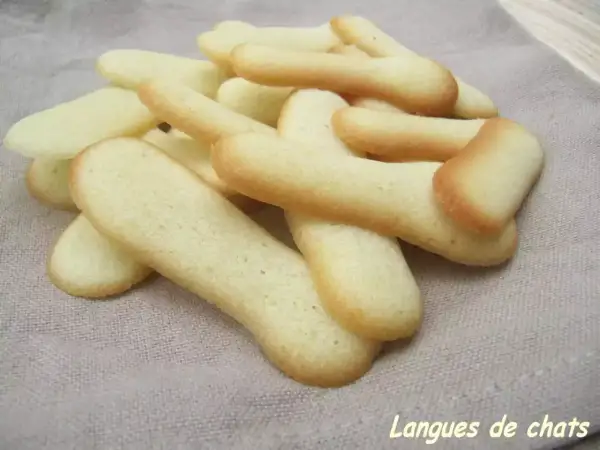 Un tas de langues de chats dorées et légères, parfaites pour tremper dans le café ou le thé.