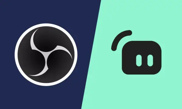 Logos von OBS und Streamlabs nebeneinander.