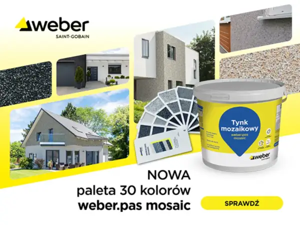 Tynk mozaikowy weber.pas mosaic to trwałe i estetyczne rozwiązanie, które sprawdzi się również na schodach, nadając im nowoczesny wygląd.