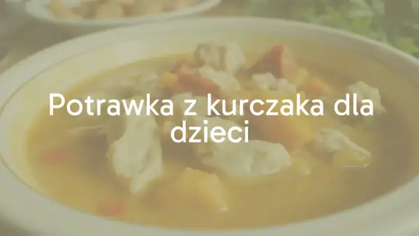Delikatna potrawka z kurczaka dla dzieci, z kawałkami warzyw w łagodnym sosie. Idealna dla maluchów.