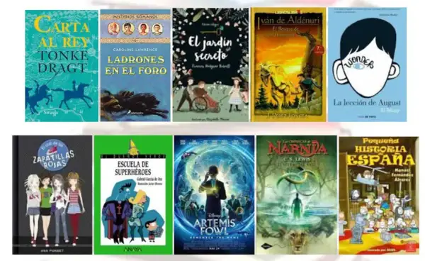 Variedad de tipos de libros para niños: aventuras, misterio, fantasía y más.