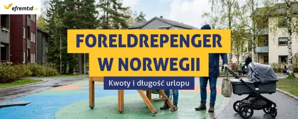 Tacierzyński urlop w Norwegii. Rodzice z wózkiem spacerują po osiedlu.