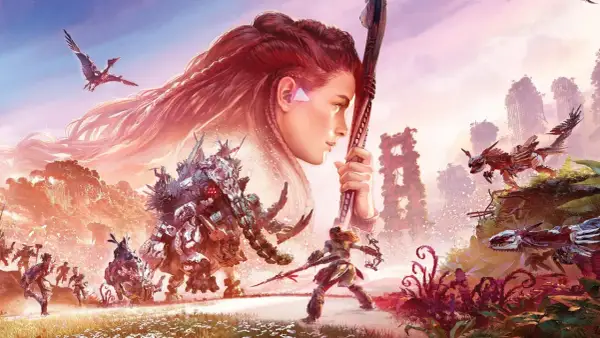Aloy walczy z mechanicznymi bestiami w postapokaliptycznym świecie. Ten **Horizon Forbidden West poradnik** pomoże Ci przetrwać.